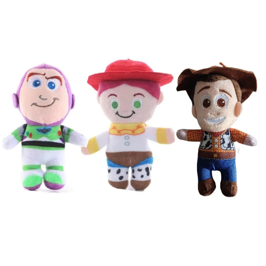 Wholesale 24pcs 12cm  hot Toy Story 4 Woody Buzz Plush keyring toys Stuffed Anime Lotso Soft Doll  Small pendants Keychain